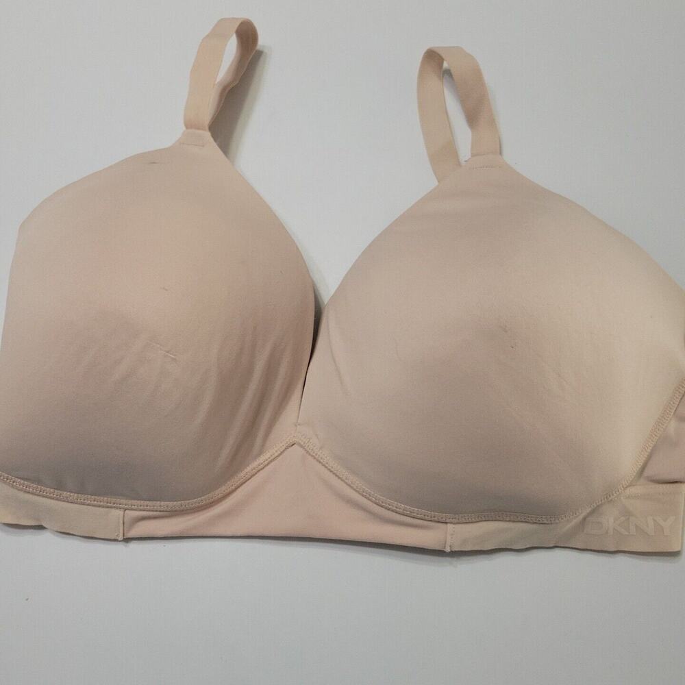 DKNY Bra Women XL Medium Beige Support Comfort Stretch Sport Spandex Blend Comfy